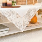 Mybesthome Dekorační ubrus RACHELA s krajkou 85x85 cm – Zboží Dáma