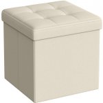Textilomanie Taburet s úložným prostorem OTTOMAN 30x30 cm, krémový – Sleviste.cz
