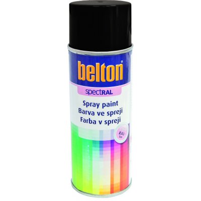 BELTON barva ve spreji RAL 9005pl, 400 ml ČER pololesklá
