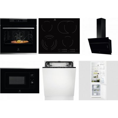 Set Electrolux KOBCS31X + EHF6547FXK + LFV316K + LMS2203EMX + EEA27200L + LNT3LF18S