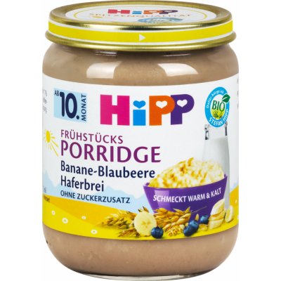 HiPP Bio Ovesná kaše s banánem a borůvkami 160 g – Zboží Dáma