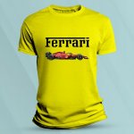Sandratex Bavlněné dětské tričko Ferrari F1 Žlutá – Zboží Dáma