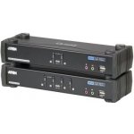 Aten CS-1782 KVM přepínač 2-port DVI KVMP USB, usb hub, audio 7.1, kabely – Hledejceny.cz