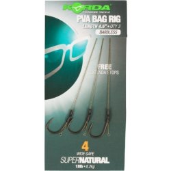 Korda Návazec Solidz PVA Rig Wide Gape vel.4 Super Natural 18 lbs 3 ks