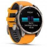 Garmin Fenix 8 AMOLED 47mm Sapphire Titanium Graphite/Orange 010-02904-11 – Zboží Mobilmania