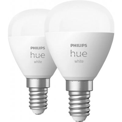 Philips HUE Sada LED žárovek, 5,7 W, 470 lm, teplá bílá, E14 2 ks – Hledejceny.cz