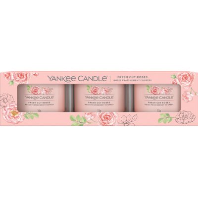 YANKEE CANDLE Fresh Cut Roses 3× 37 g – Zboží Mobilmania
