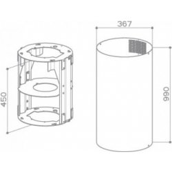 FABER Prodloužený komín BK s konstrukcí