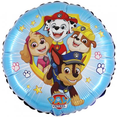 GRABO fóliový balónek Tlapková Patrola kruh modrý 18" 46cm nafukovací – Sleviste.cz