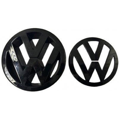 VW GOLF V MK5 (2003-2010) přední a zadní znak, logo (12,5cm a 11,3cm) - černá lesklá – Hledejceny.cz