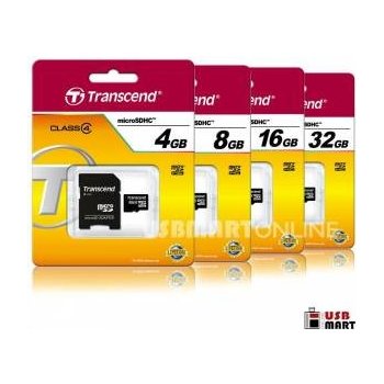 Transcend microSDHC 4 GB Class 4 TS4GUSDHC4