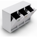 Klarstein Ordnungshüter 3 45 l 3 koše na odpadky nástěnná instalace KG11-OrdMülleimweiß – Zboží Dáma