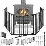 tectake 403569 zábrana ke krbu agni černá – Zboží Dáma