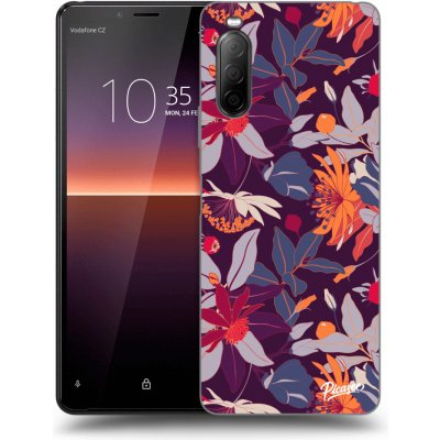 Pouzdro Picasee silikonové Sony Xperia 10 II - Purple Leaf černé – Hledejceny.cz