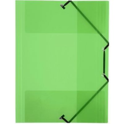 Viquel Desky s gumičkou PropyGlass, transparentní, zelená, PP, 15 mm, A4, VIQUEL 113373-08 421404