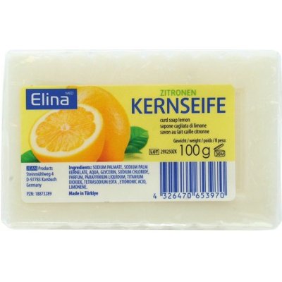 Elina Jádrové mýdlo na skvrny s vůní citronu 100 g – HobbyKompas.cz