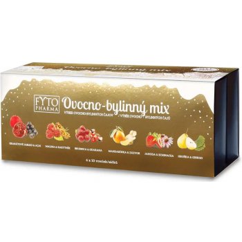 FYTO Ovocně Bylinný MIX Zimní edice kazeta 6 druhů čajů po 10 sáčků 60 x 2 g