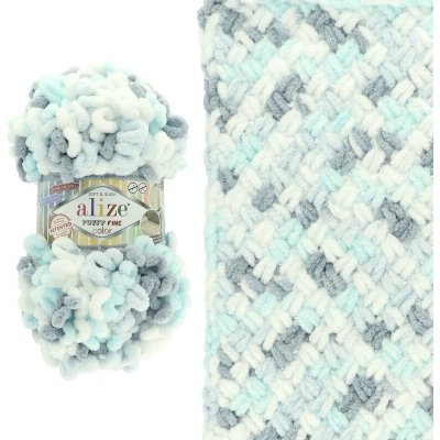 Alize Puffy Fine Color 5939 mátově šedá – Zboží Dáma