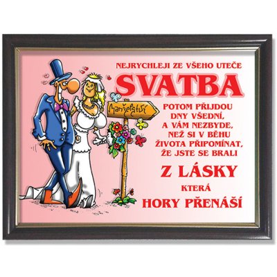Rámeček Svatba – Zboží Dáma