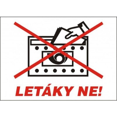 Samolepka Letáky ne – Zboží Dáma