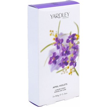 Yardley April Violets sada mýdel 3 x 100 g