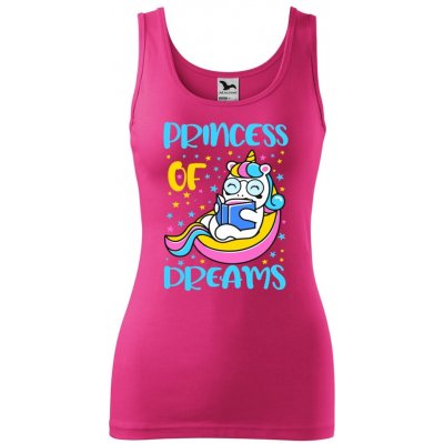 Dobrý Triko dámské tílko s potiskem Princess of dreams Purpurová – Zboží Dáma