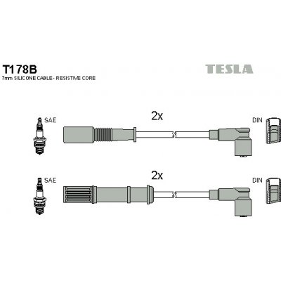 TESLA Sada kabelů pro zapalování T178B – Hledejceny.cz