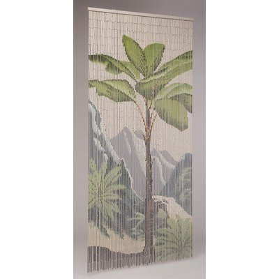 Závěs do dveří 90x200 cm béžový/zelený – Zbozi.Blesk.cz