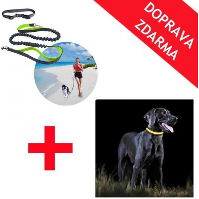 Deminas Vodítko na běhání se psem + Svítící obojek pro psa – Zboží Mobilmania