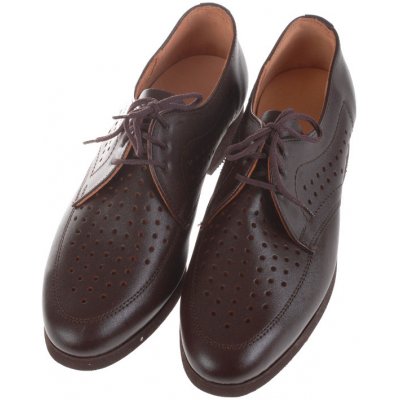 ČSLA Polobotky hnědé perforované – Zboží Dáma