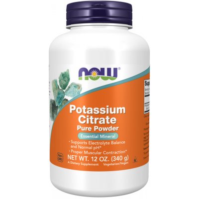 NOW Foods Potassium Citrate Pure Powder Draslík 340 g – Hledejceny.cz