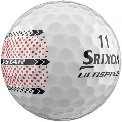 Srixon Q-Star Ultispeed Trackline bílé 3 x 3 ks – Zboží Dáma