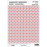 RAFO Samolepka Nebezpečí GHS06 - Toxické látky, různé velikosti Velikosti: 2 x 2 cm (120 ks na A4) – Hledejceny.cz