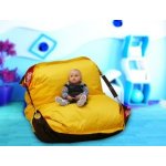 BeanBag 189x140 duo brown yellow – Zbozi.Blesk.cz