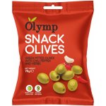 Olymp Zelené olivy bez pecky s chilli papričkou a bylinkami 70 g – Zboží Dáma