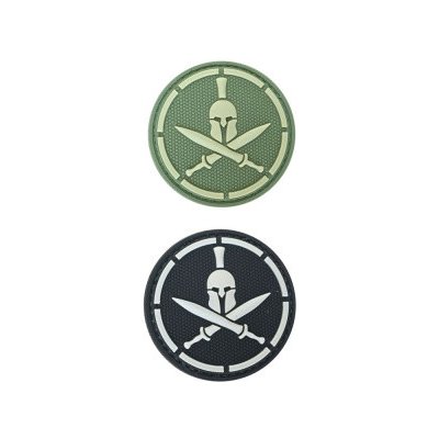 ARMED PATCHES PVC nášivka Spartan helmet, černá – Zboží Dáma