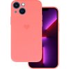 Pouzdro a kryt na mobilní telefon Apple Vennus Silikonové se srdcem Iphone 14 Plus design 1 korálové