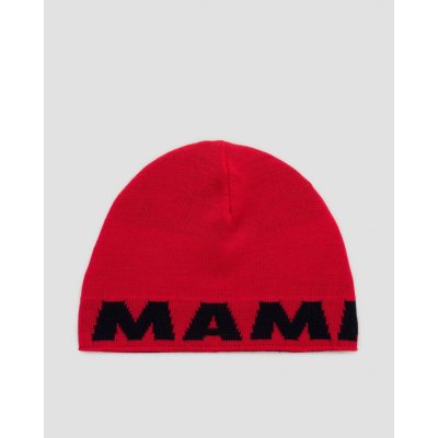 Mammut Oboustranná Logo Beanie V Červené Barvě – Hledejceny.cz