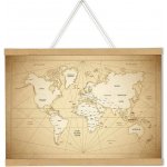 A-Z Reklama CZ Dřevěná Plakátová lišta Wood Magnetic Poster Snap o délce 60 cm Přírodní – Zboží Živě