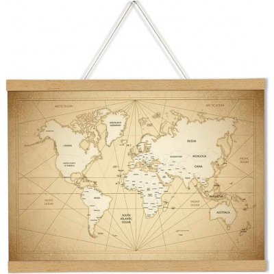 A-Z Reklama CZ Dřevěná Plakátová lišta Wood Magnetic Poster Snap o délce 60 cm Přírodní – Zboží Živě