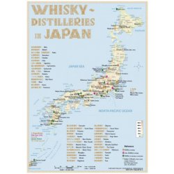 Whisky Distilleries Japan - Tasting Map 1:8 000 000