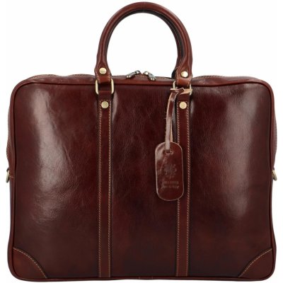 Stylová luxusní kožená pracovní taška Kade tmavě hnědá – Hledejceny.cz