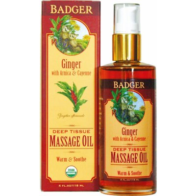 Badger Balm Ginger Deep Tissue Massage Oil 118 ml