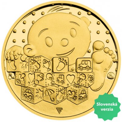 Česká mincovna Slovenský zlatý dukát k narození dítěte 2024 proof 3,49 g – Zboží Mobilmania