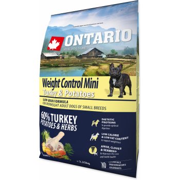 Ontario Mini Weight Control Turkey & Potatoes 6,5 kg