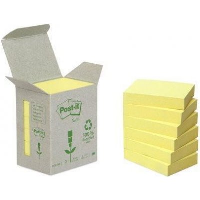 Bloček Post-it 653 recyklovaný, žlutý (balení 6 ks) – Hledejceny.cz