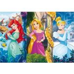 Clementoni Disney princezny: Ariel Locika a Popelka 60 dílků – Zboží Mobilmania