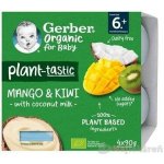 Gerber Organic Mango kiwi kokosové mléko 4 x 90 g​ – Sleviste.cz