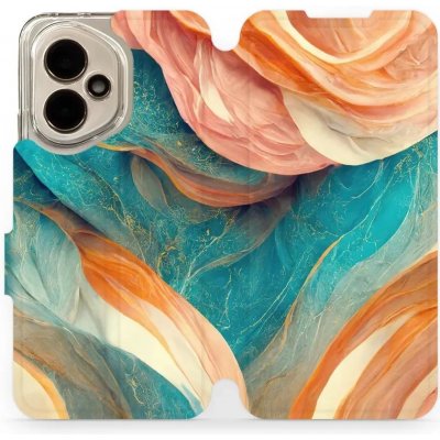 Mobiwear - Honor 400 - VP36S Azurový a oranžový mramor – Sleviste.cz