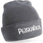 Beechfield čepice s potiskem pejskařka šedá – Hledejceny.cz